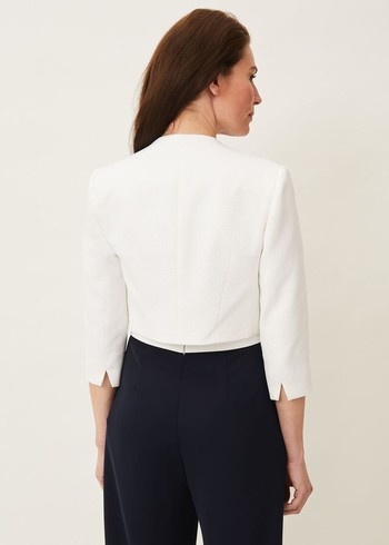 Phase Eight Karlee Textured Occasion Jackets White Australia | LB7182093